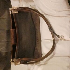Vintage Brighton Brown and Black leather purse / handbag. DISCOUNTED SHIPPING